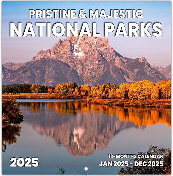 2025 Wall Calendar, World National Parks Calendar 2025, January 2025 - December 2025, Hanging Wall Calendar, 11.6" x 24" Opened, Full Page Months Thick Glossy Paper, Perfect Present Calendar