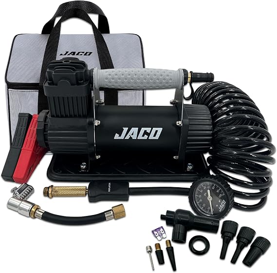 JACO 4X4 TrailPro Heavy Duty Portable Air Compressor - 3.5 CFM 12V33A | On x Off Road Tire Inflator Kit