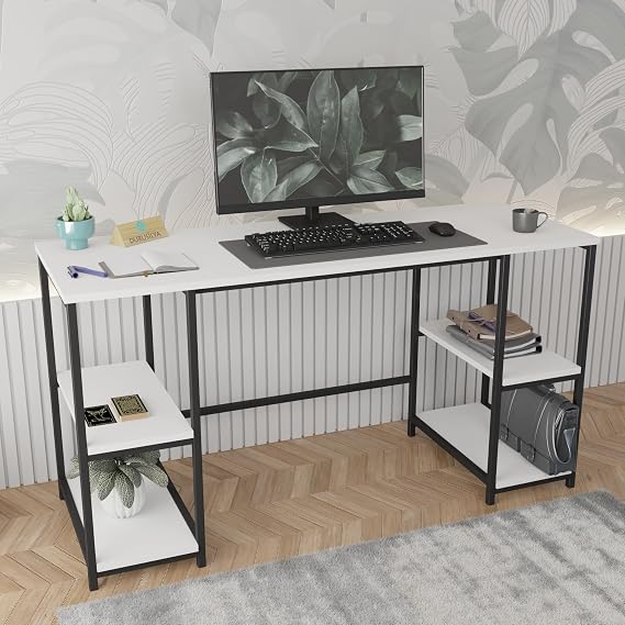 140 * 50 Cm Metal Çalışma Bilgisayar Ofis Masası Kitaplıklı