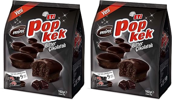 Eti Popkek Mini Bitter Çikolatalı Kek 162 g (2 paketi)