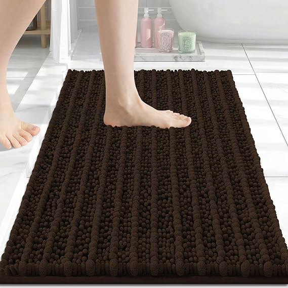Arotive Bathroom Rugs Mat 24x16, Soft Absorbent Chenille Shaggy Bath Mat