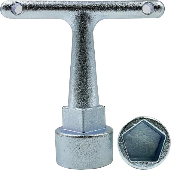 5-Sided Water Meter Cover(Lid) Wrench & Key for Pentagon Socket