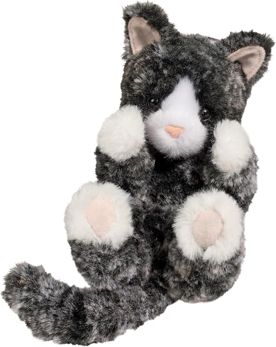Douglas Lil' Baby Black & White Kitten Plush Stuffed Animal | 6-Inch Long