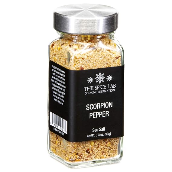 The Spice Lab Scorpion Pepper Salt, 3.35 oz French Jar