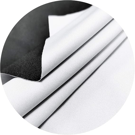 Projector Screen Elastic Material 69x123 inch for Max 150 inch 16:9 Projection Screen DIY, Economical Black Backing 4K Ultra HD Front Projection Polyester Textile Fabric