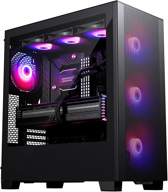 Phanteks XT Pro Ultra ATX Mid Tower Case, Tempered Glass, Black, DRGB Fans, Zero Clutter Cable Management