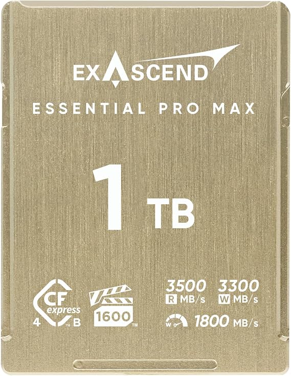 Exascend Essential Pro Max CFexpress 4.0 Type B Memory Card, Max. Read 3500 MB/s, VPG1600-Certified (2, TB)