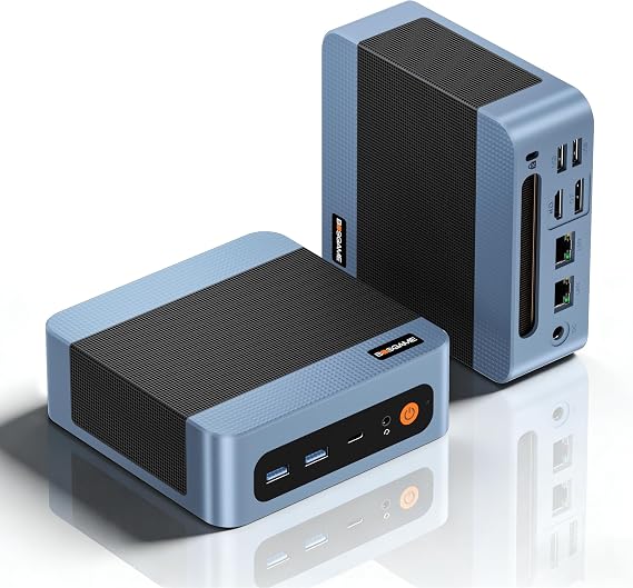 BOSGAME E5 Mini PC Office Home Ryzen 5300U (Exceeds 4300U/N150 up to 3.8GHz) 8GB DDR4 RAM 256GB SSD Mini Desktop PC 4K Triple Display Dual 2.5G LAN WiFi 5 BT5.0 Mini Computer