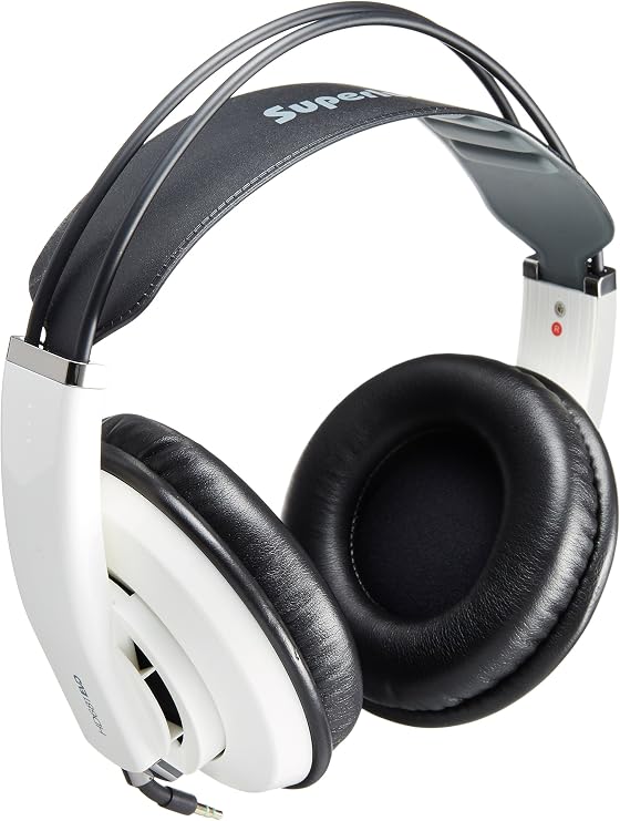 Superlux HD681 EVO Studio Headphones - Semi Open for Recording, Monitoring, DJ, Gaming - white