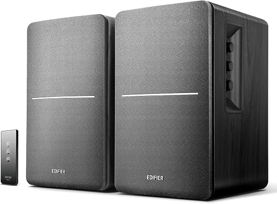 Edifier R1280T Powered Bookshelf Speakers - 2.0 Active Near Field Studio Monitor Speaker - Black - 42 Watts RMS