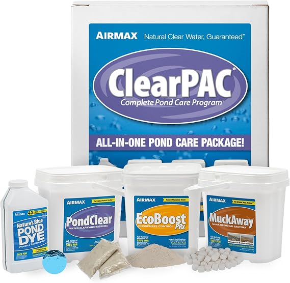 Airmax ClearPAC Plus Complete Pond Maintenance Kit Water Treatment 1/4 Acre