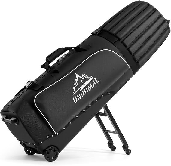 uniHimal Golf Travel Bag with 4-Wheel System, Recycled Fabric&Password Lock