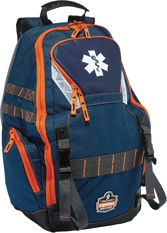 Ergodyne Arsenal 5244 Medic First Responder Trauma Backpack Jump Bag for EMS, Police, Firefighters, Blue
