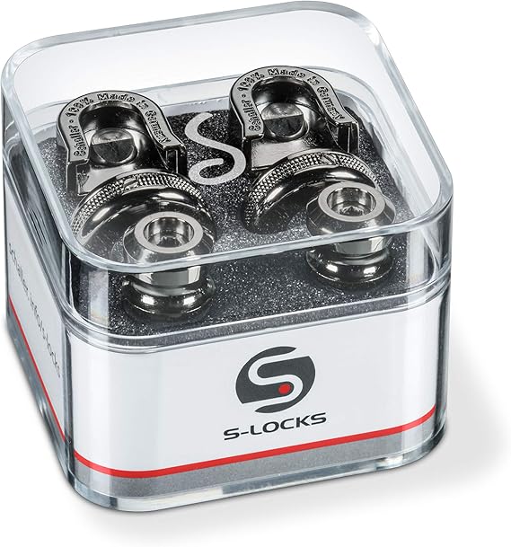 Schaller Security Strap Locks - Ruthenium 1 Pair (2 Pieces)