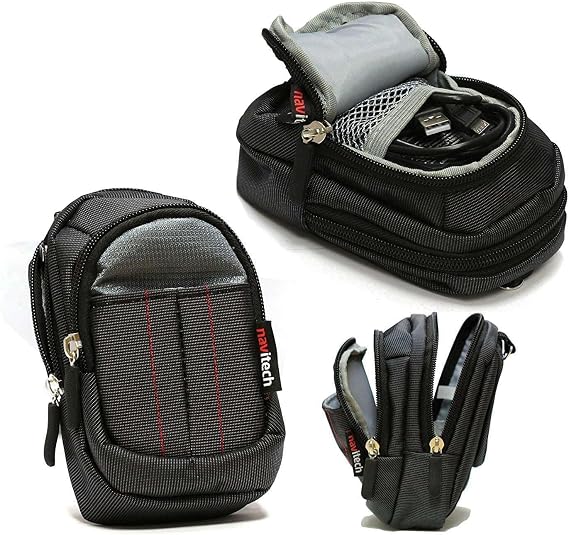 Navitech Black Compact Camera Case Compatible with AUREAPIX 4K 64MP Digital Camera