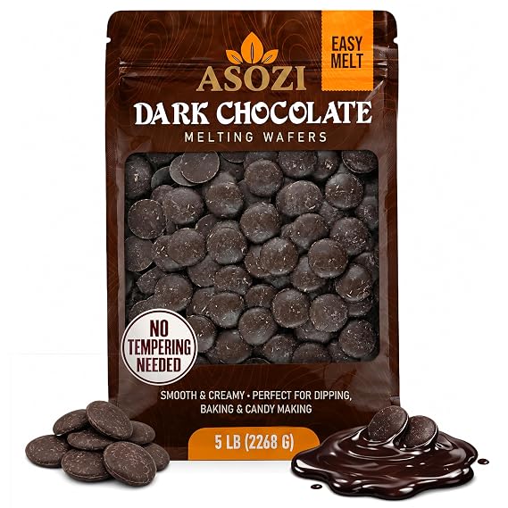 Dark Chocolate Melting Wafers 5lb | Bulk Candy Melts for Dipping & Baking
