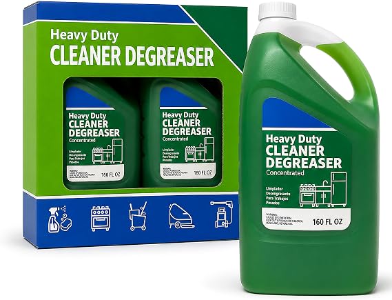 Professional Heavy Duty Cleaner Degreaser, Concentrated Formula, 160 oz, 2 Pack Industrial Strength Multi-Surface Cleaner
