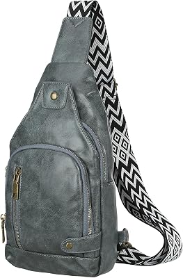 PU Leather Sling Bag Crossbody Backpack - Multipurpose Casual Packs Shoulder