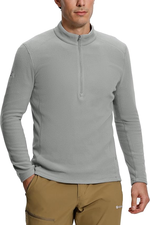 Pioneer Camp Men's Polartec Micro Fleece Half Zip Pullover Mid Layer