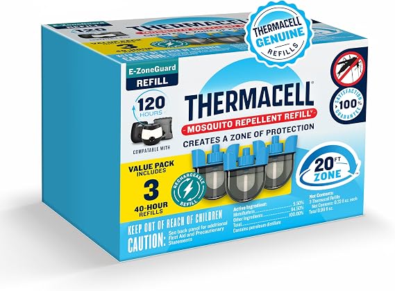 Thermacell E-ZoneGuard Mosquito Repellent Refill, 120-Hr Value Pack