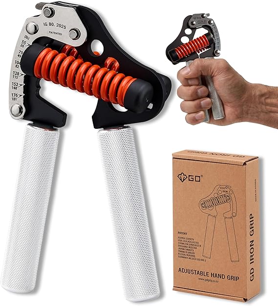 GD IRON GRIP Grip Strength Trainer Hand Gripper Forearm Strengthener Metal