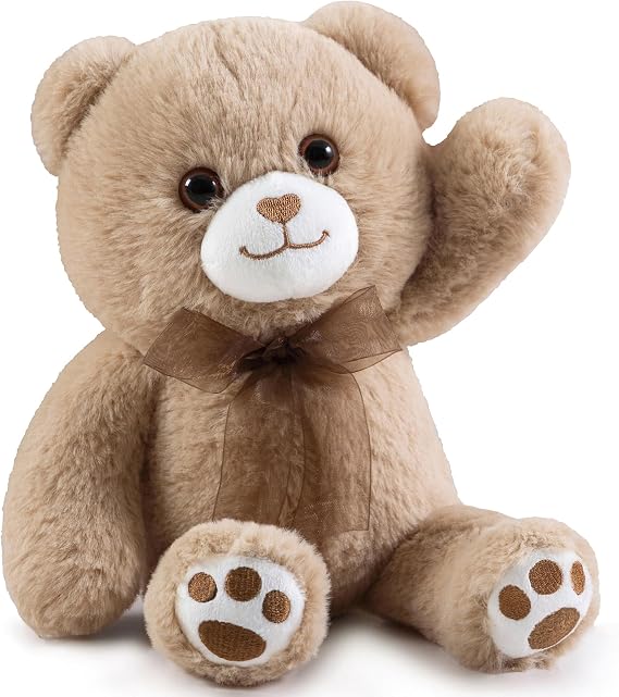Brown Teddy Bear Stuffed Animal Small Bear with Heart Plush Toys Stuffed Animals for Her Cute Stuffed Animals Stuffed Bear Plush Toy 9 Inch Animal Plushies Halloween