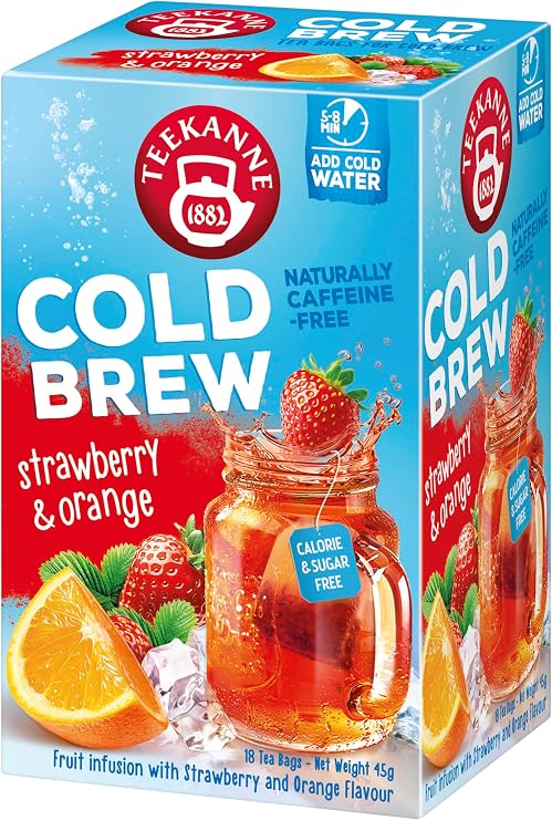 Teekanne Strawberry & Orange Cold Brew Infusion, 18 Tea Bags