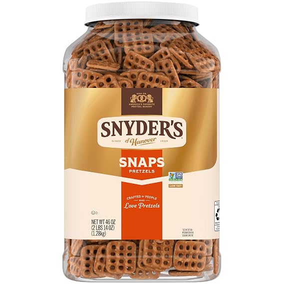 Snyder's of Hanover Pretzel Snaps, 46 Oz Canister
