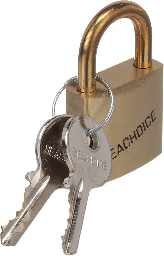 Seachoice Solid Brass Padlock, 1.25 in