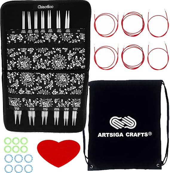 ChiaoGoo Twist Red Lace 4-inch Complete 7400-C Interchangeable Set