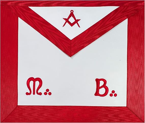 Master Mason Word Red Masonic Apron - [Red & White]