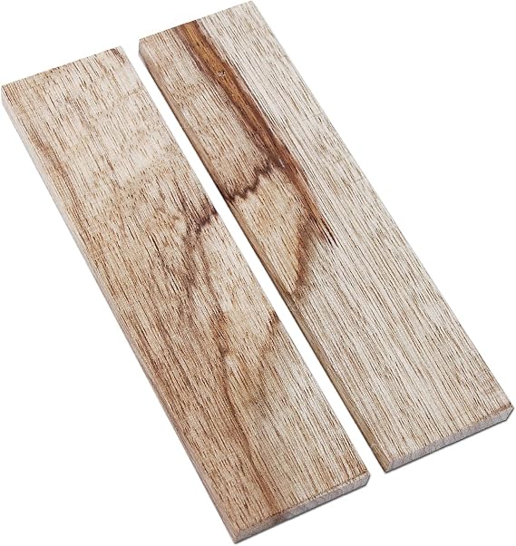 EZSMITH [1 Pair Black Limba Wood - Handle Scale Sets - (Natural) - (6.0 x 1.5 x 0.25 Inches) - (Premium Grade)
