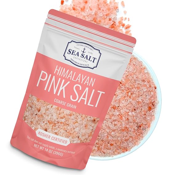 Sea Salt Superstore Pink Himalayan Salt, Coarse Grain Grinder Refill, 14 oz