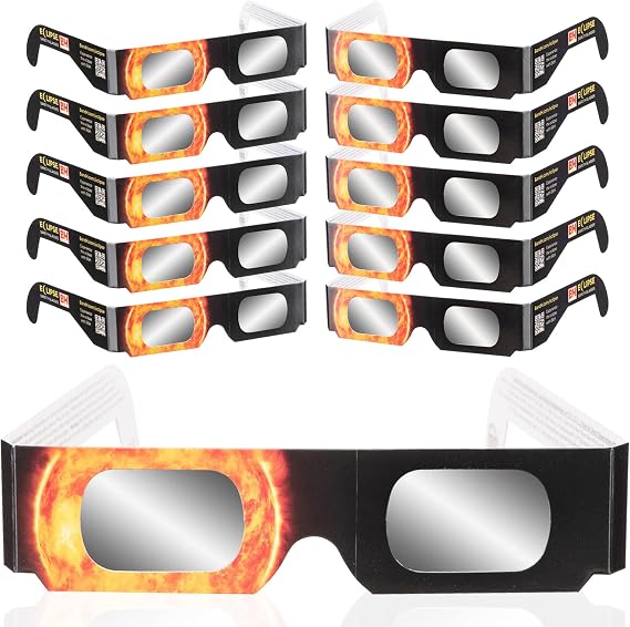 American Paper Optics Solar Eclipse Safety Glasses, 10-Pack