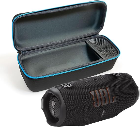 JBL Charge 6 (Black) + Bundle with divvi! Protective Hardshell Case (Black)