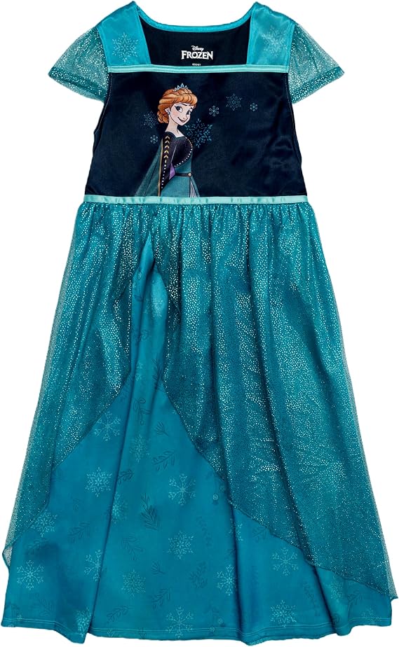 Disney Girls' Frozen Princess Dress Nightgown, Fantasy Gown