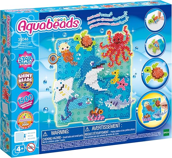 Aquabeads - Ocean Splash Scene - Ocean Water Bead Craft Kit for Kids