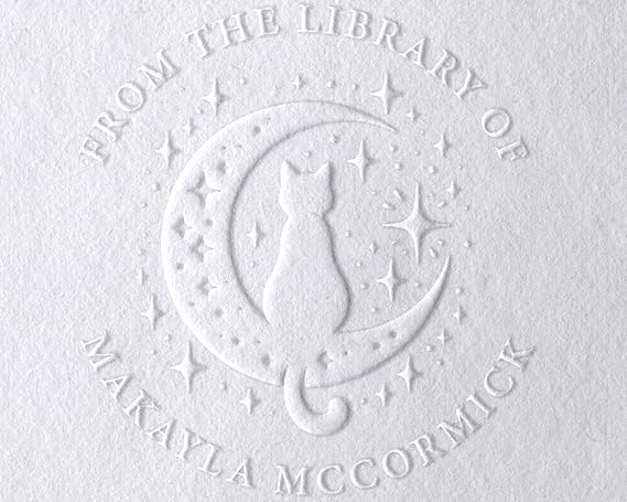 Personalized Custom Library Book Embosser - The Library of Embosser Seal Stamp