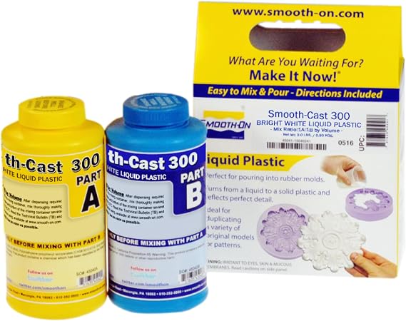 Smooth-Cast 300, Bright White, Ultra Low Viscosity Liquid, Pint Unit