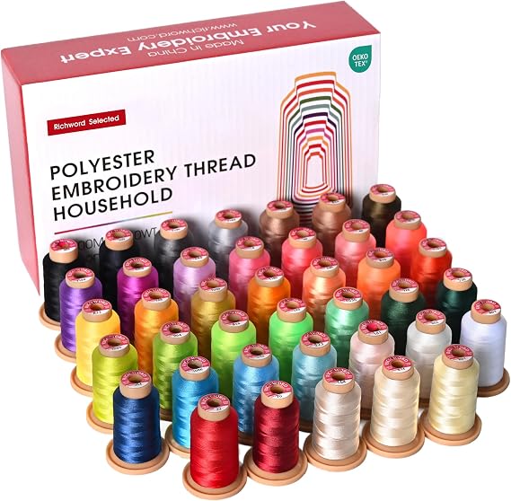 Poolin Embroidery Machine Thread Kit 40 Colors