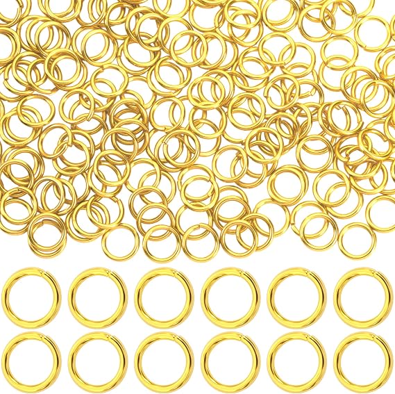 100pcs 18K Gold Filled Jump Rings, 6mm, Gold