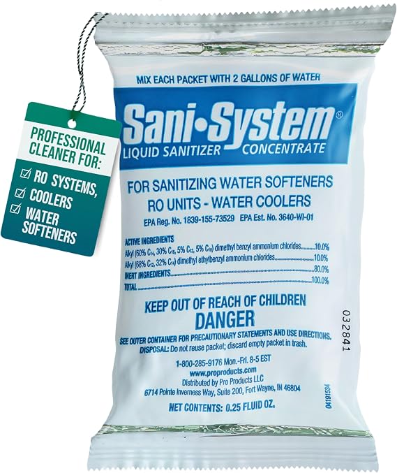 IPW Industries, Inc. - Sani System (SS24N) Liquid Cleaner for Reverse Osmosis (RO) System, Cooler, Whole House Water Softener and Home Improvement