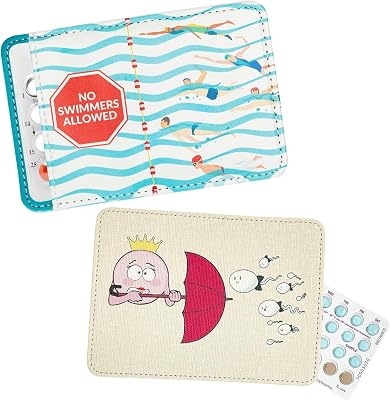 Primo Lines 2-Pc Birth Control Pill Case Set - Cute Portable Travel Organizers for Women - Business Cards, Pills, Medicine, Money
