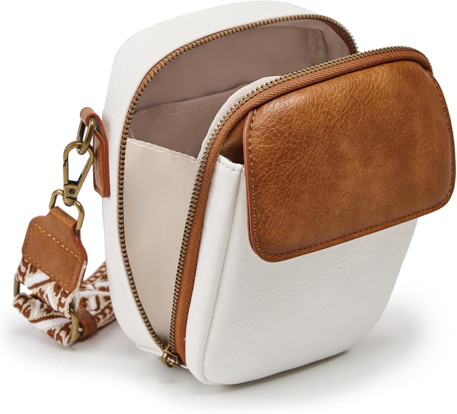 Yarnic Small Crossbody Bag, Vegan Leather Cell Phone Purse for Women, Vintage Wallet Bag with Card Slots
