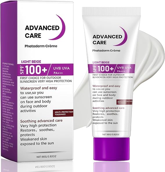 Factor 100 Sun Cream - SPF 100 Sunscreen - High Protection Sun Cream SPF 100 PA+++ No Sticky Ultra Light UV Protetion Sun Block Face Sunscreen for Body and Face