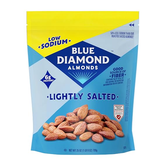 Blue Diamond Almonds, Low Sodium Lightly Salted, 25 Ounce