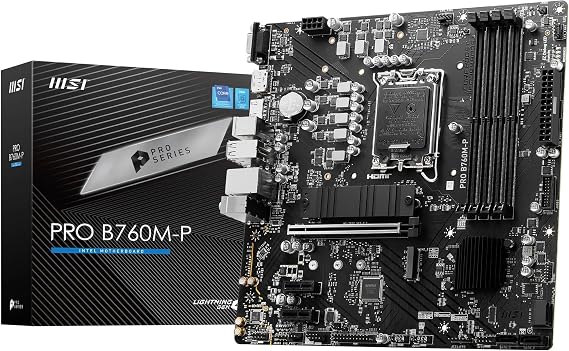 MSI PRO B760M-P Intel B760 Soket 1700 DDR5 6800(OC) MHz mATX Gaming (Oyuncu) Anakart