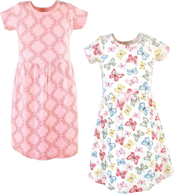 Touched by Nature Girls, Toddler, Baby and Womens Organic Cotton Short-Sleeve and Long-Sleeve Dresses
