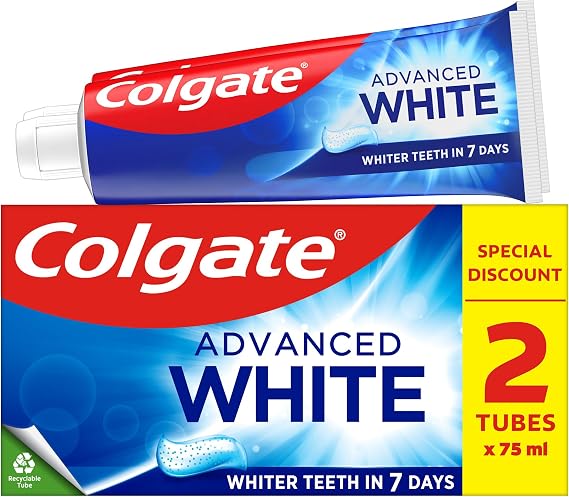 Colgate Advanced White Whitening Toothpaste 75ml x 2