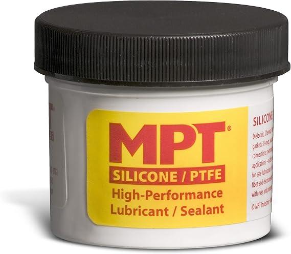 MPT Silicone/PTFE High-Performance Lubricant/Sealant & High Vacuum Grease - Jar, 2 oz.